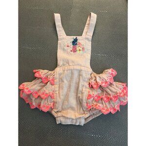 Louise Misha Ruffle Sunsuit 6M EUC